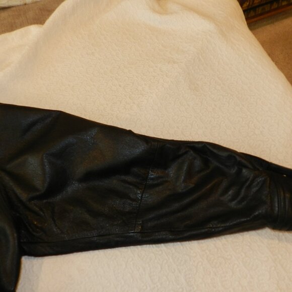 Wilsons Leather Vintage Black Leather Thinsulate Bomber Jacket Men's Size Medium - Picture 12 of 15